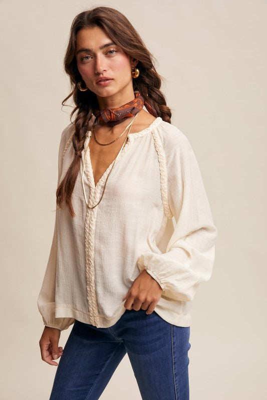 Light & Lovely Peasant Top