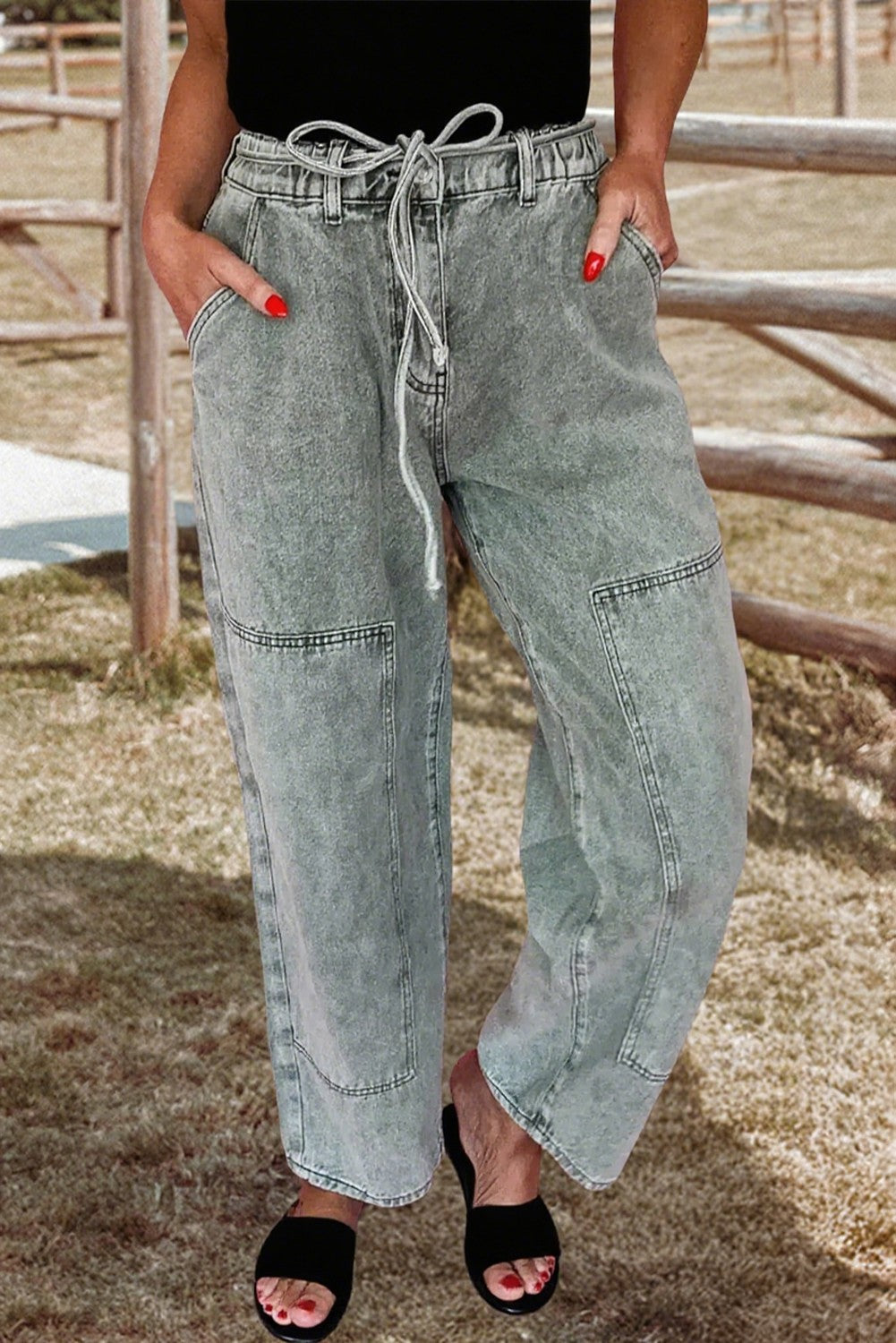 Free Range Washed Barrel Pants