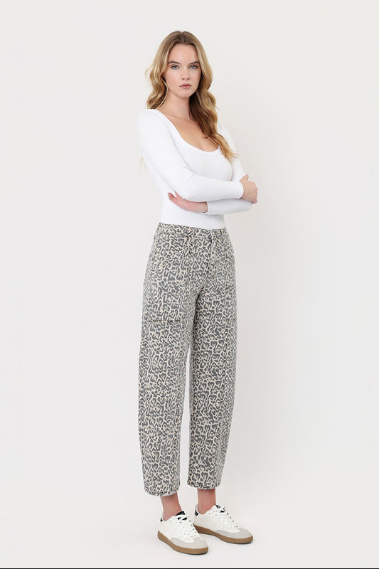 Leopard Edge Utility Denim