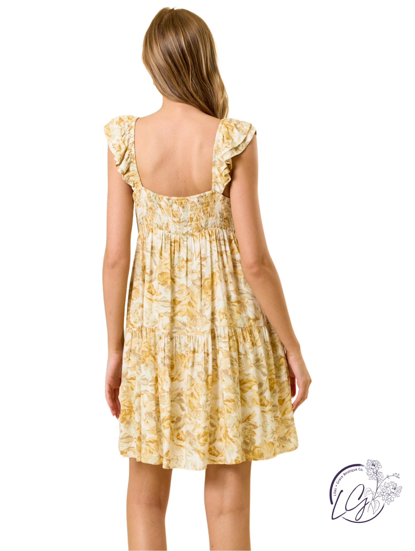 Sunlace Sweetheart Tiered Mini Dress