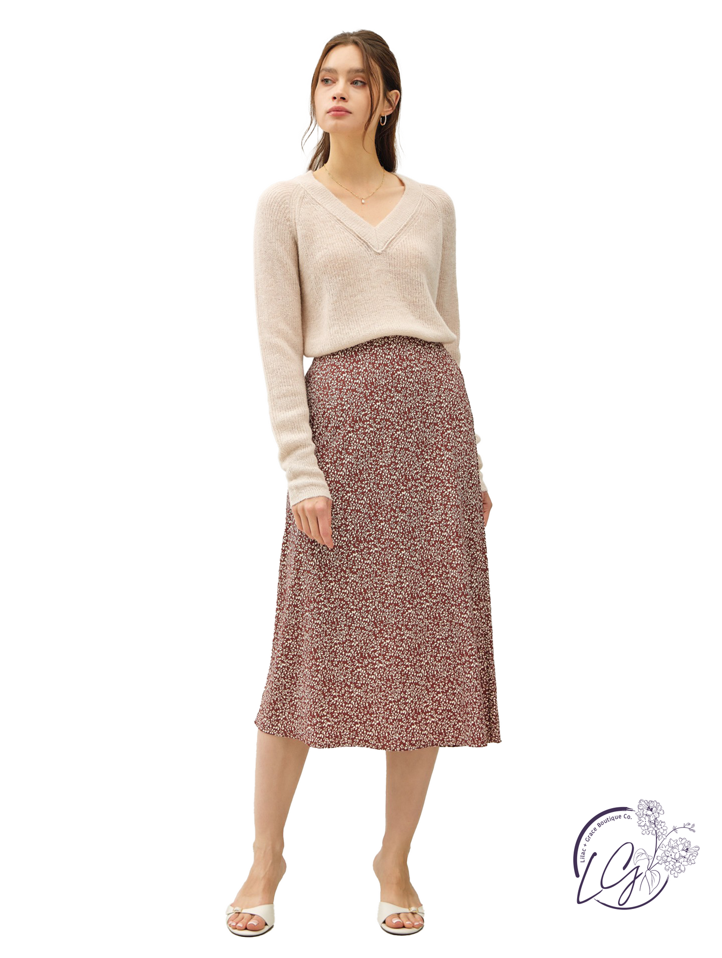 Efflorescing Comfort Midi Skirt