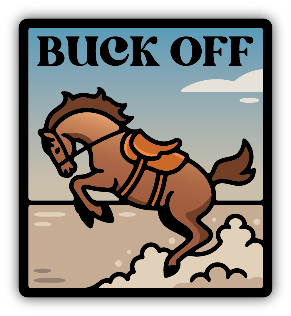 Buck Off Sticker