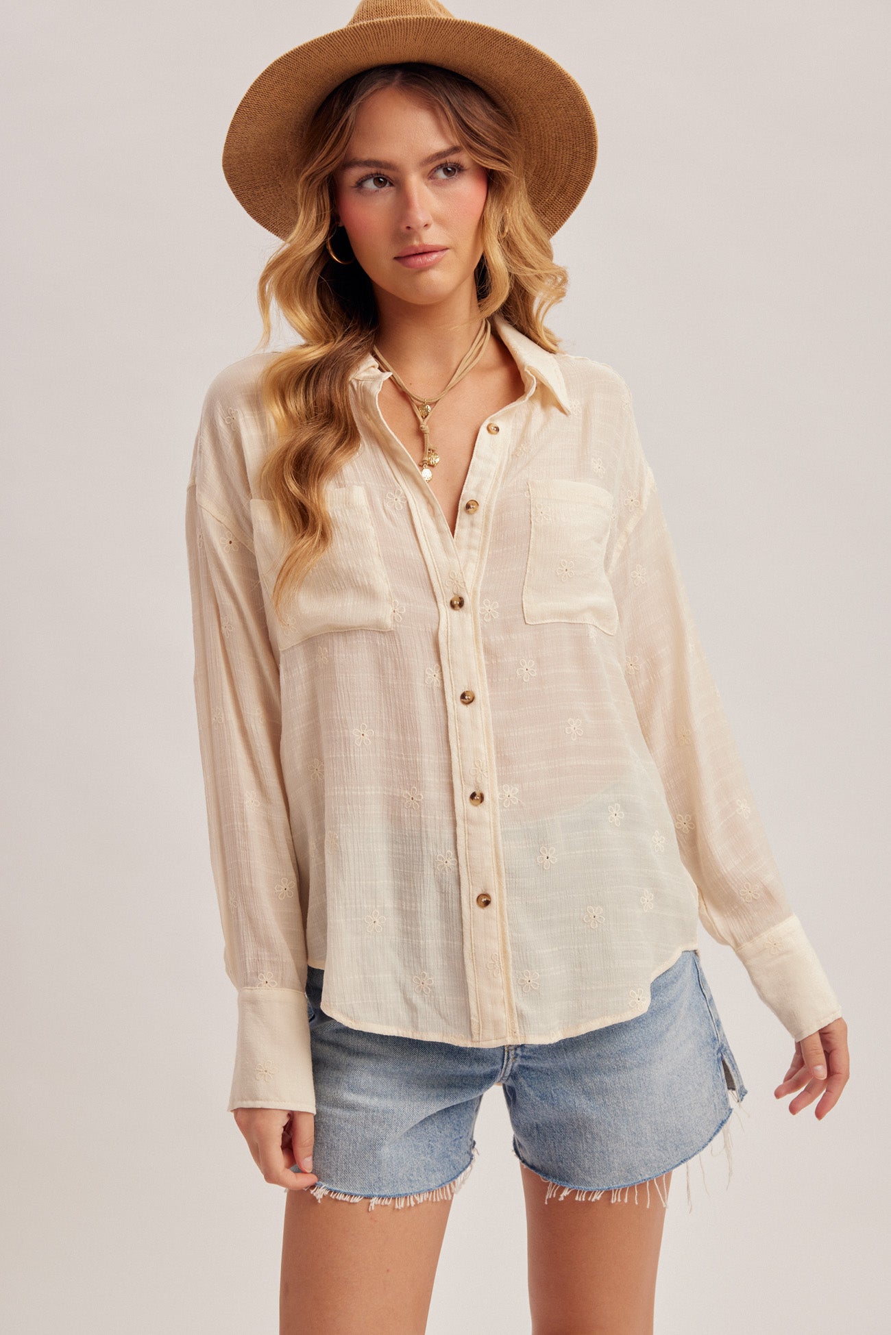 Fresh Picked Floral Button Up