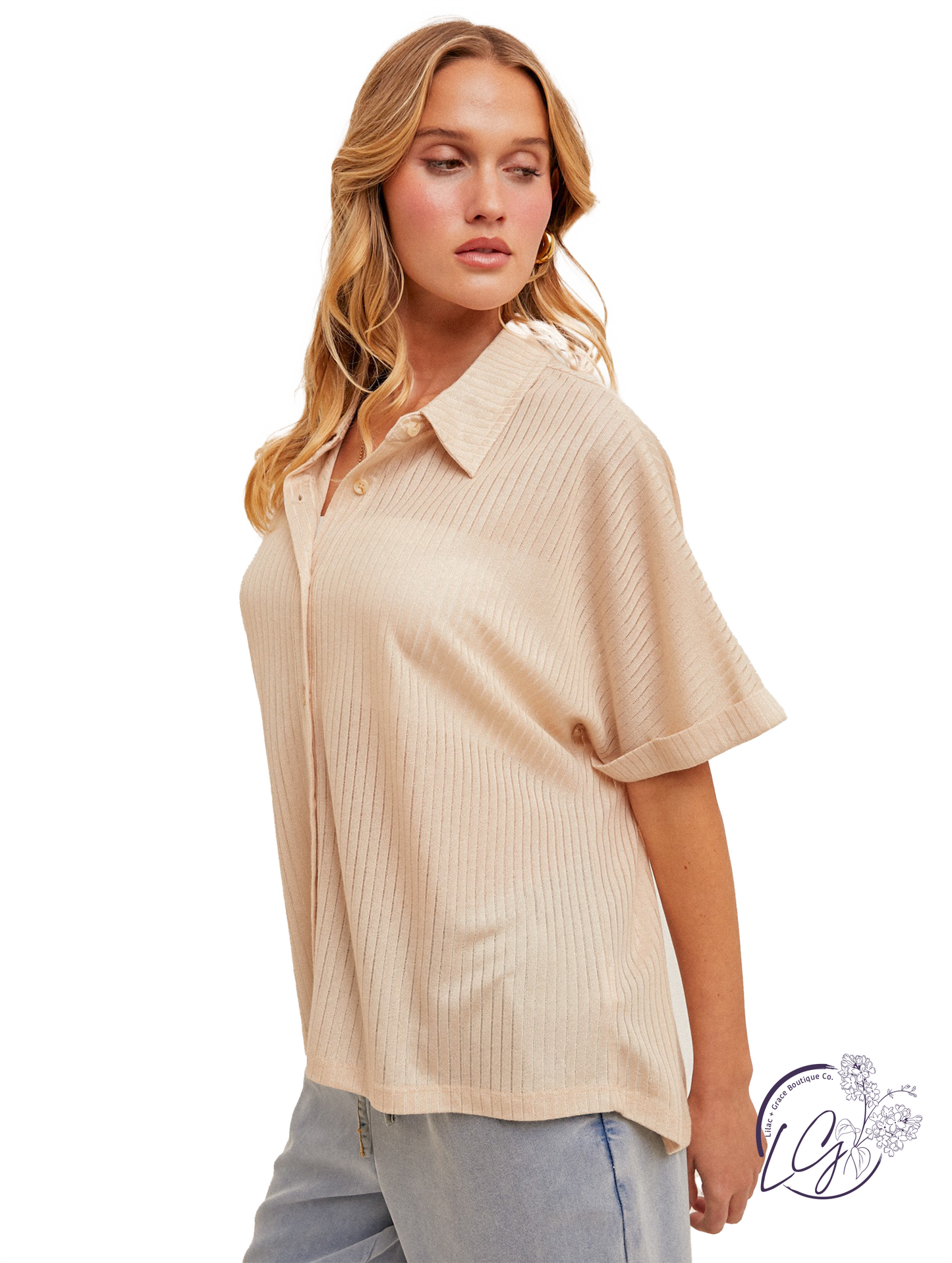 Spun In Air Knit Button Shirt