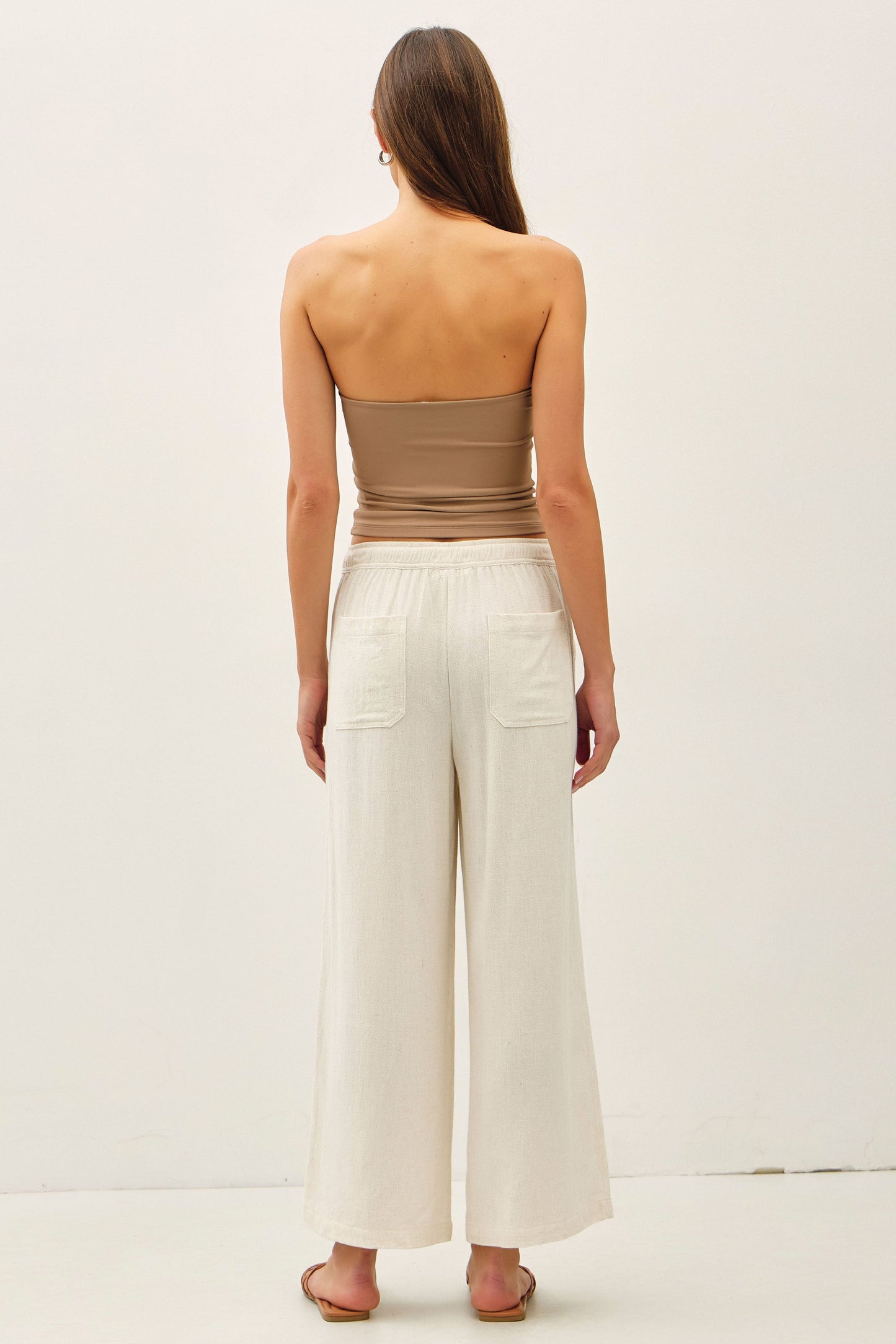 Sunwashed Linen Crop Pants