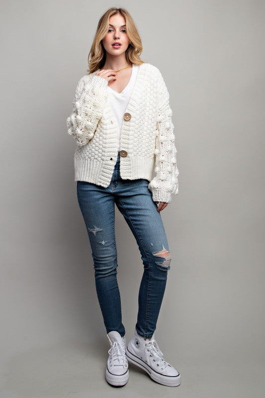 Curvy Sweet 3D Knit Cardigan