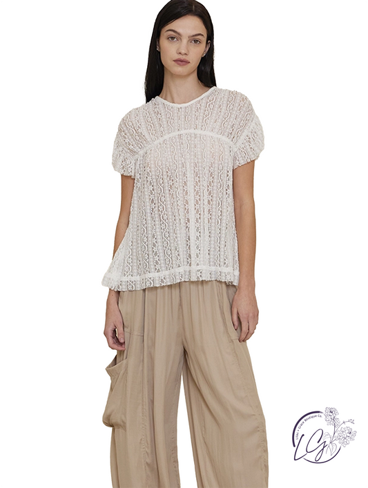 Live In Peace Ruffle Blouse