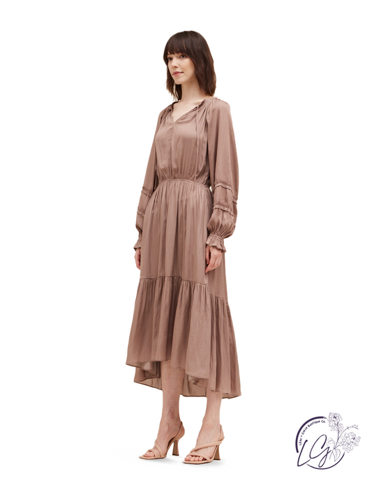 Lavish Elegance Ruffle Maxi Dress