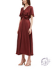 Shirred Elegance Maxi Dress