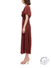 Shirred Elegance Maxi Dress