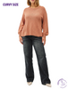 Curvy Fall Breeze Pullover Sweater