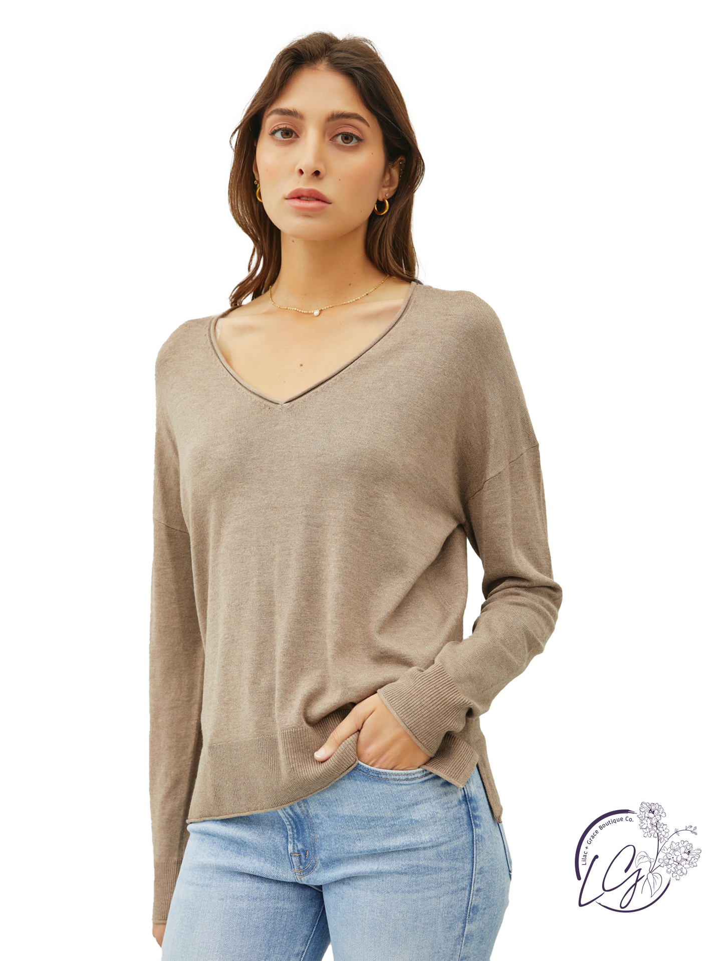 Keep Moving Forward V-Neck Sweater