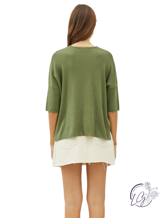 Take Care Half Sleeve Sweater