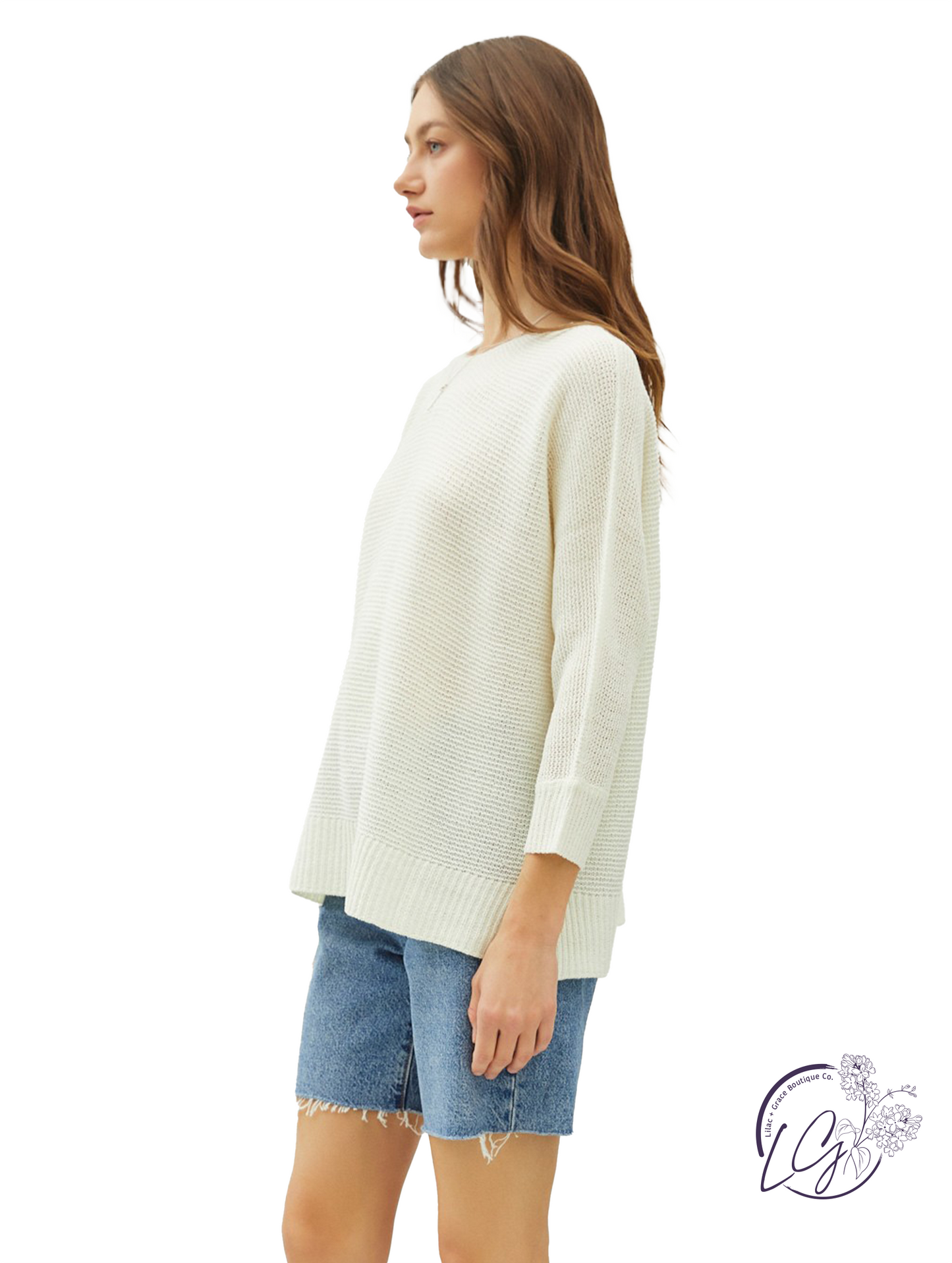 Enjoy The Ride 3/4 Sleeve Sweater