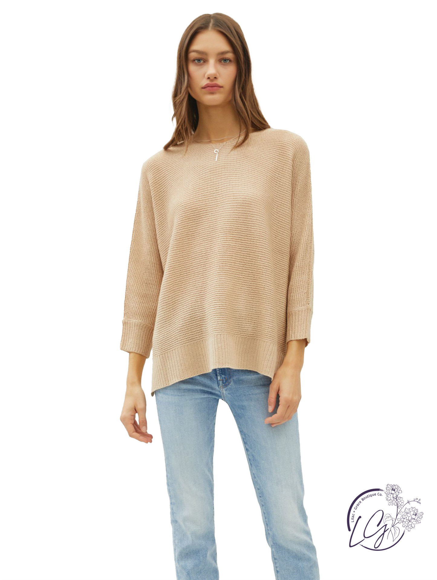 Enjoy The Ride 3/4 Sleeve Sweater