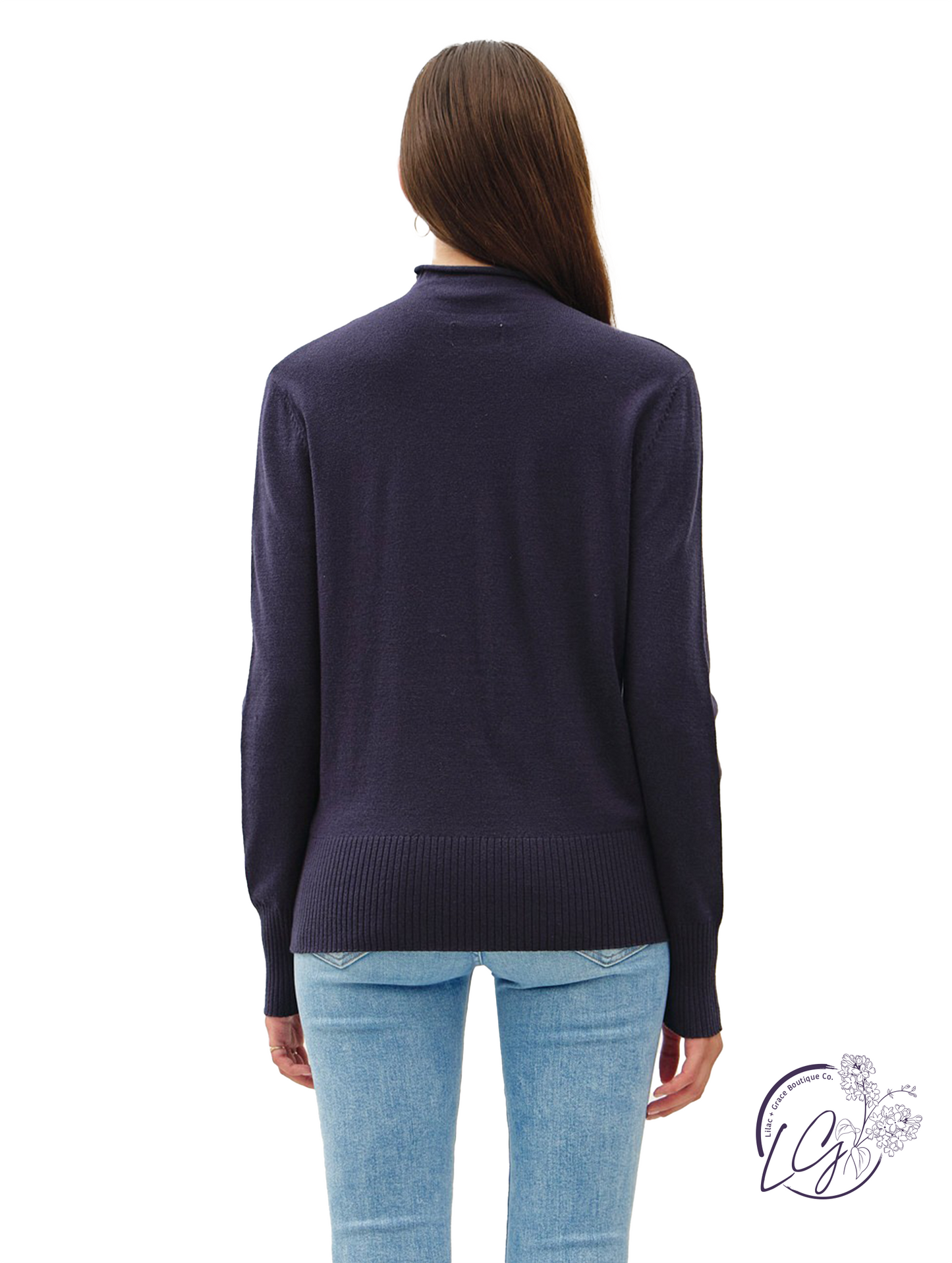 Frayed Luxe Mock Neck