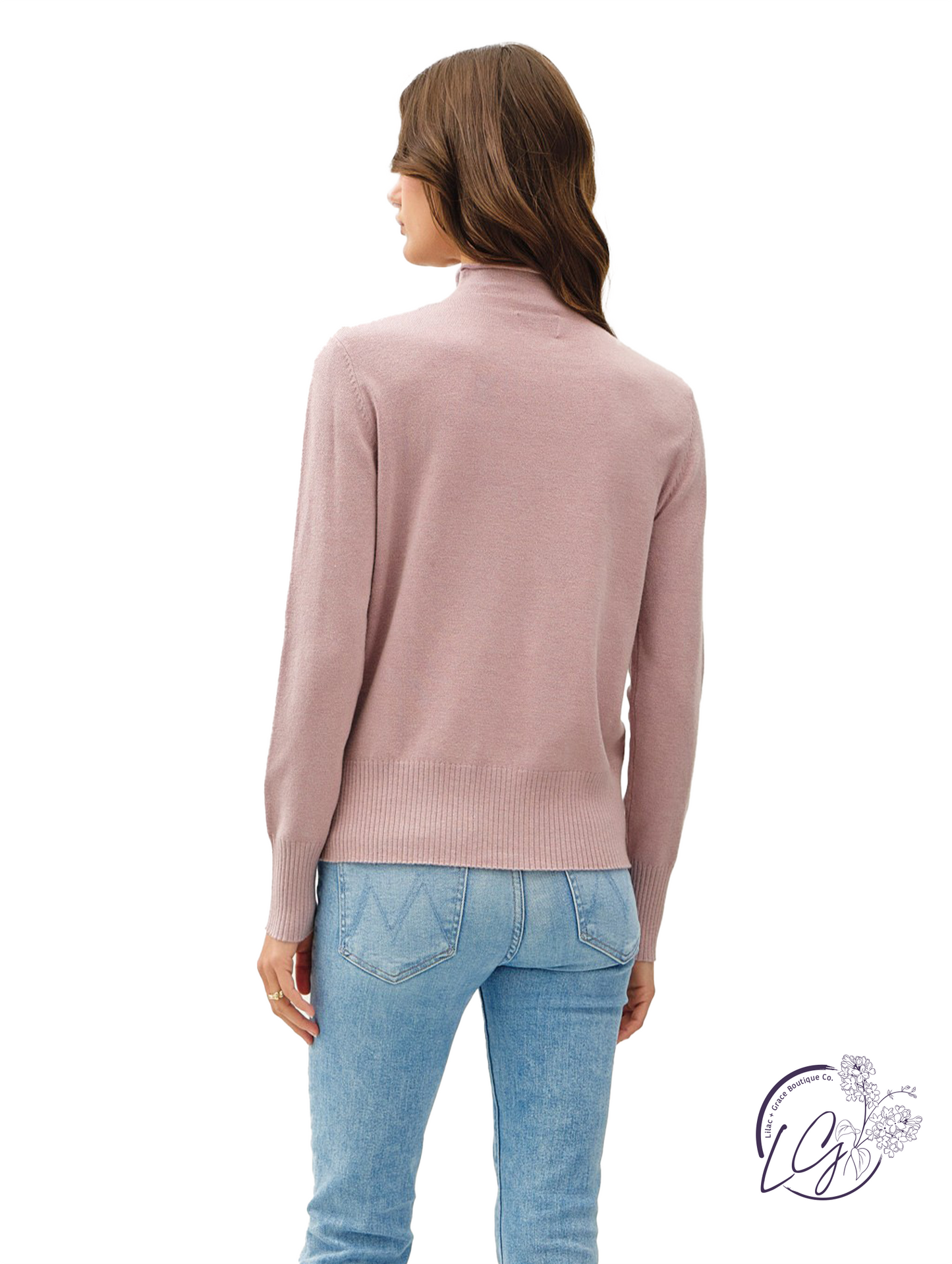 Frayed Luxe Mock Neck