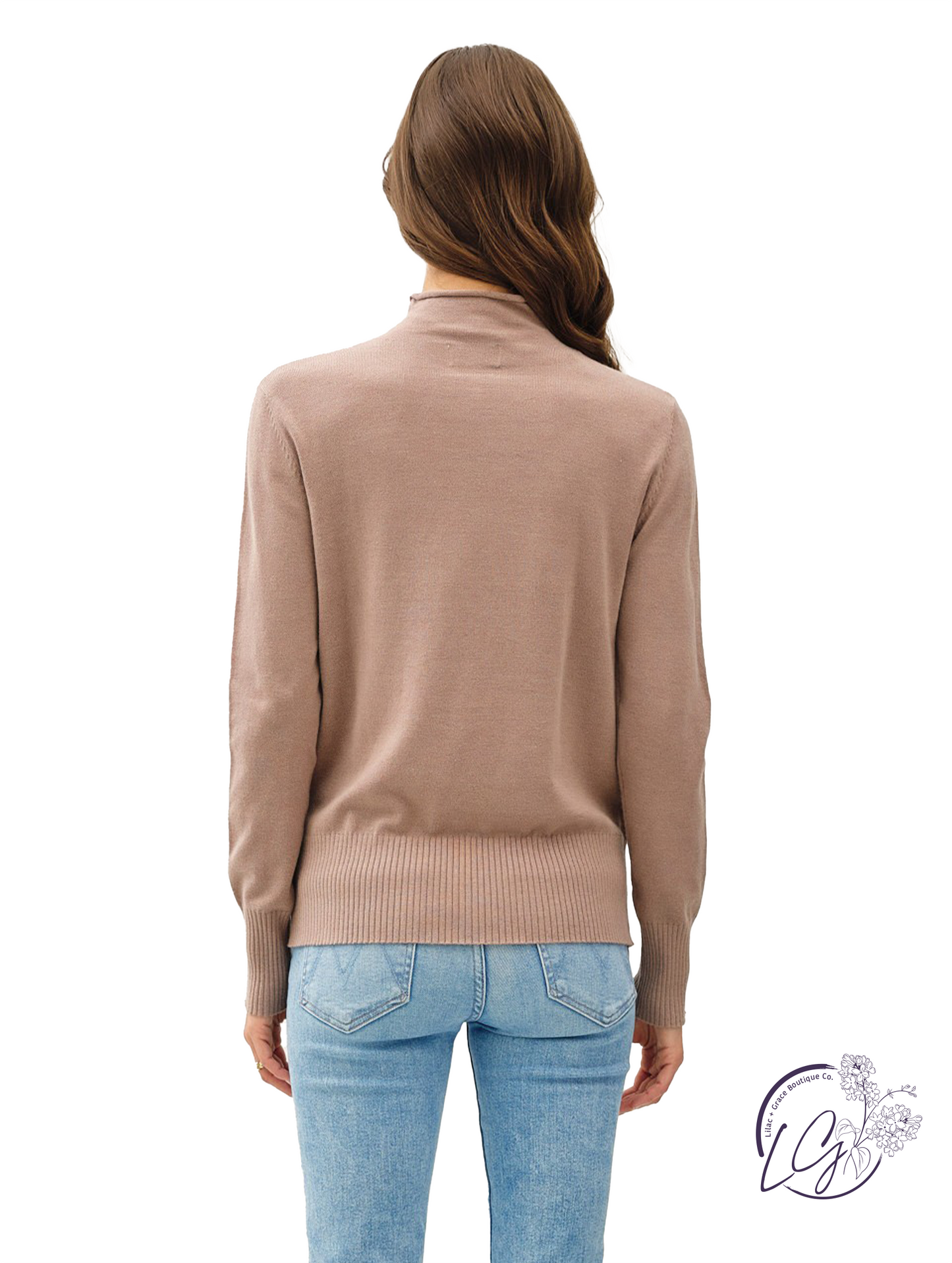 Frayed Luxe Mock Neck