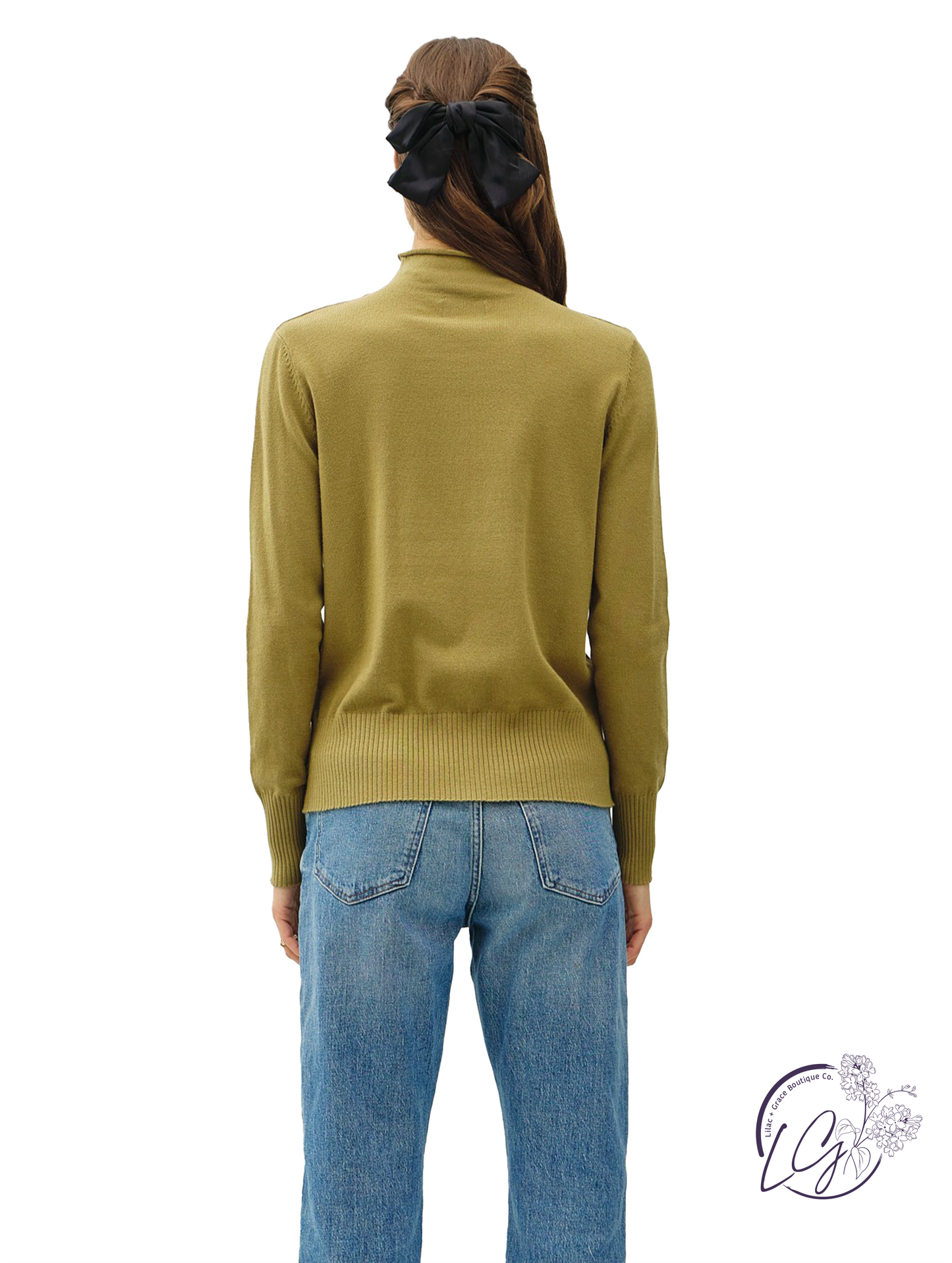 Frayed Luxe Mock Neck