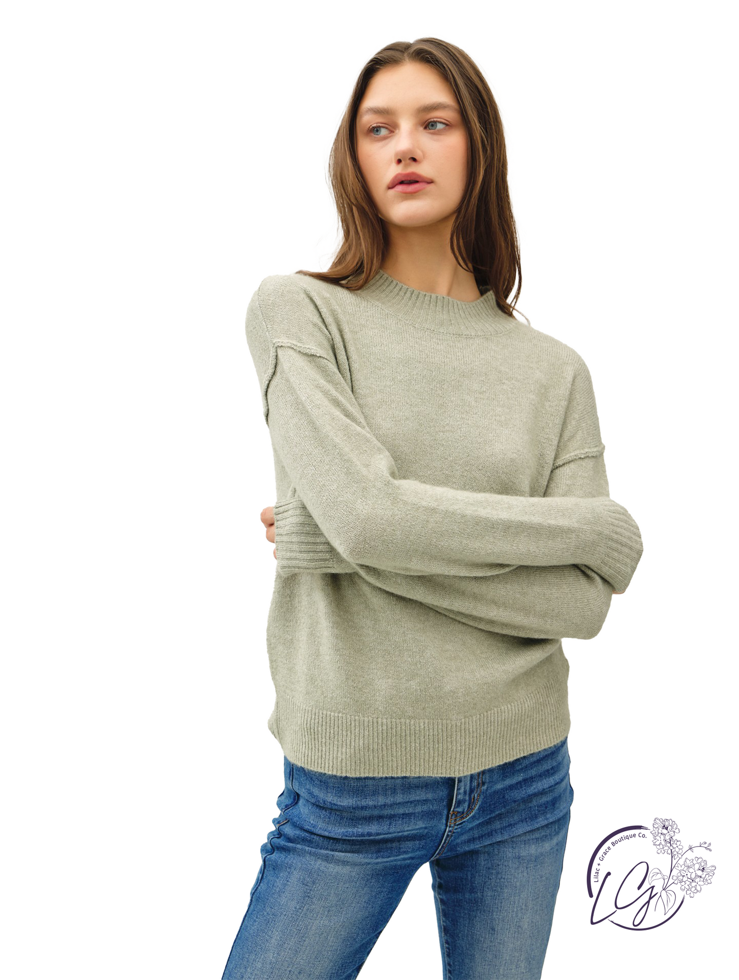 Elevated Back Knit Sweater