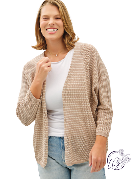 Curvy Bubbles And Blush Cardigan