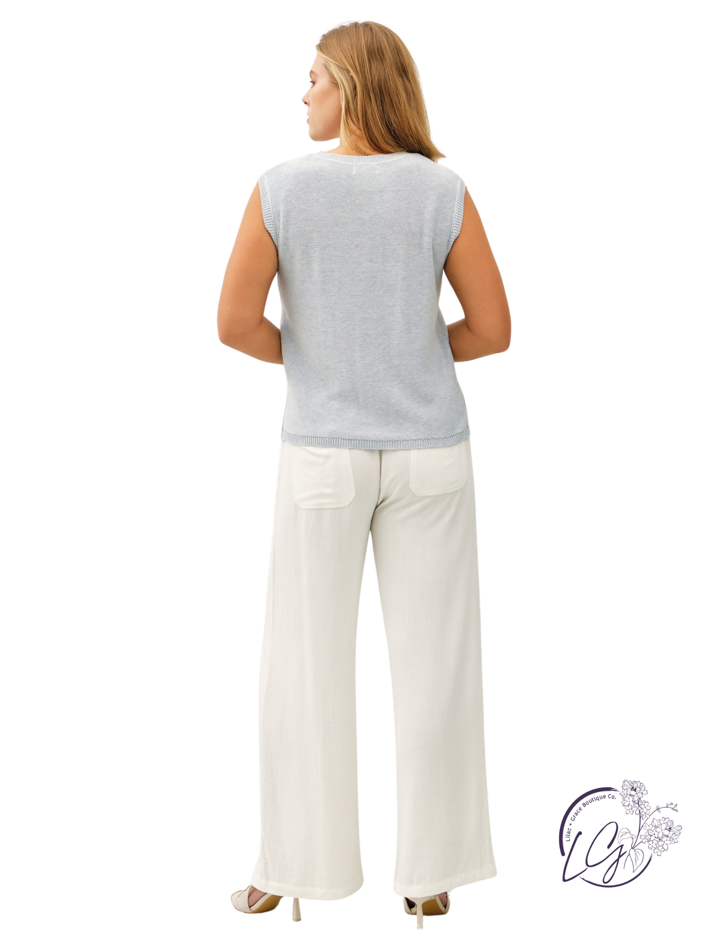 Curvy Sky-High Toasts Sweater Vest