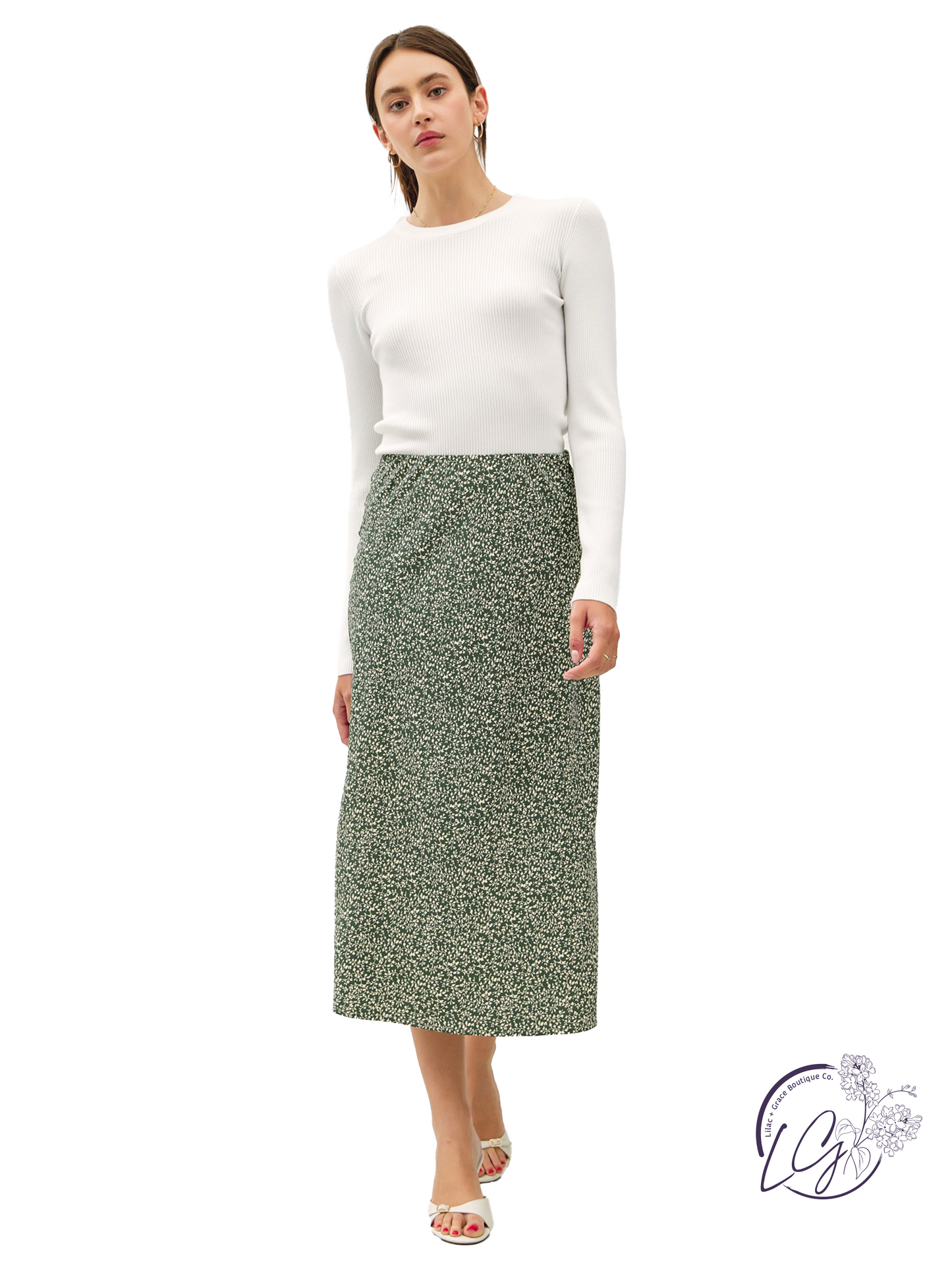 Efflorescing Comfort Midi Skirt