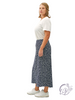 Curvy Efflorescing Comfort Midi Skirt