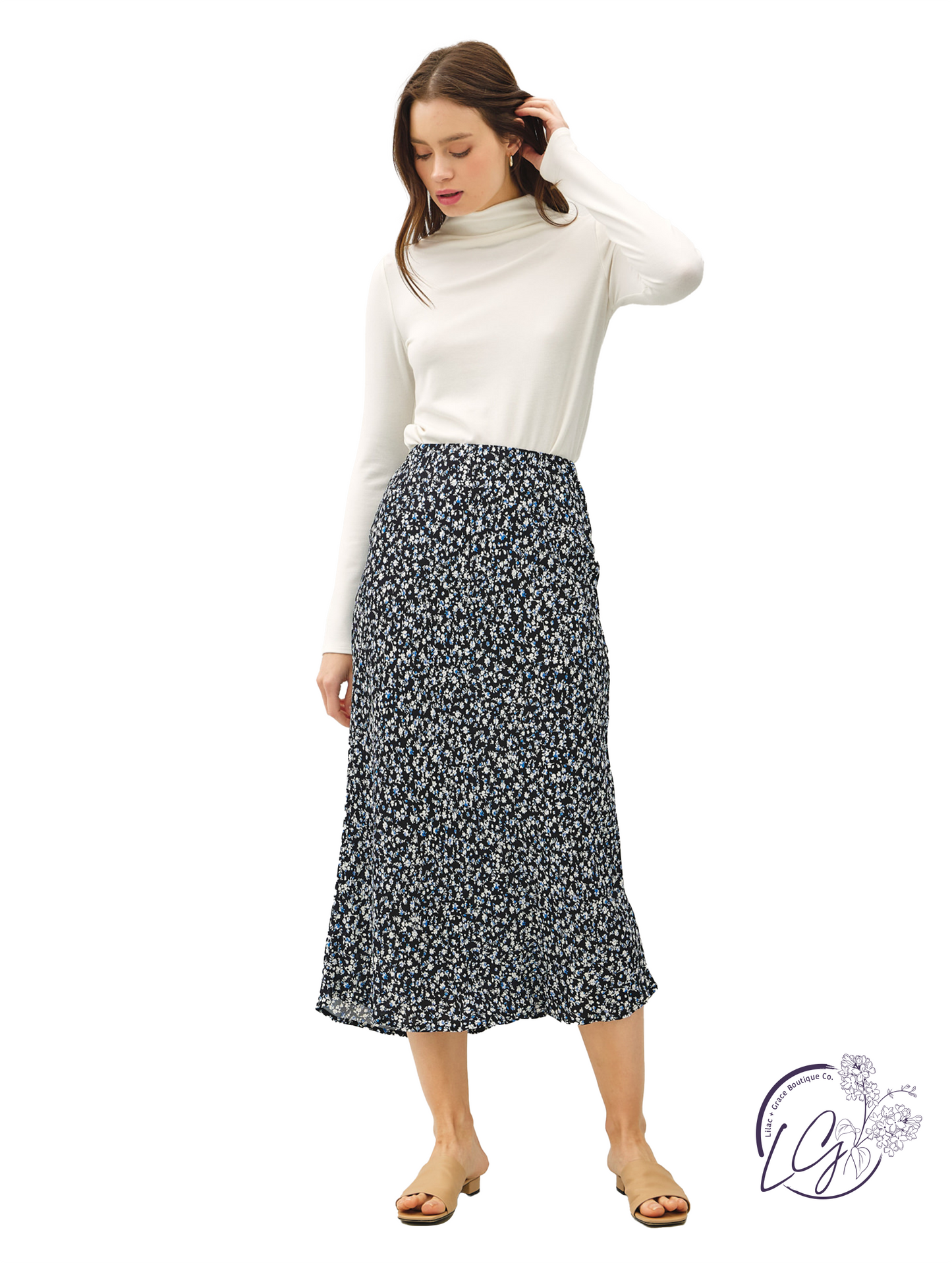 Springtime Serenade Midi Skirt