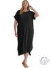 Curvy Lineshift Side-Slit Midi Dress