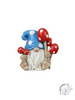 Resin Gnome With Mushroom Figurine