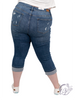 Curvy Cheri Mid-Rise Distressed Capri by Judy Blue