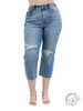 Curvy Susanna High Waist Destroy Crop Wide Leg by Judy Blue