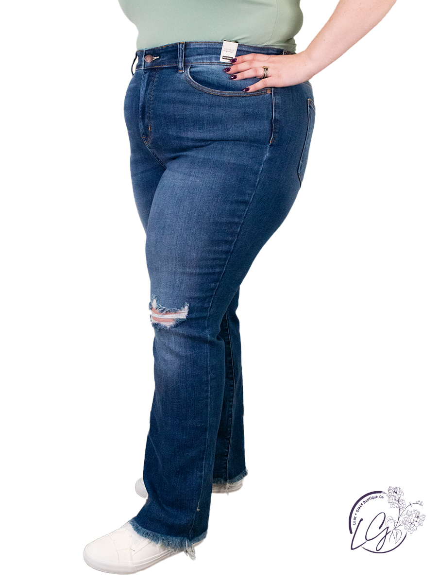 Curvy Opal High Waist Distressed Jeans By Judy Blue