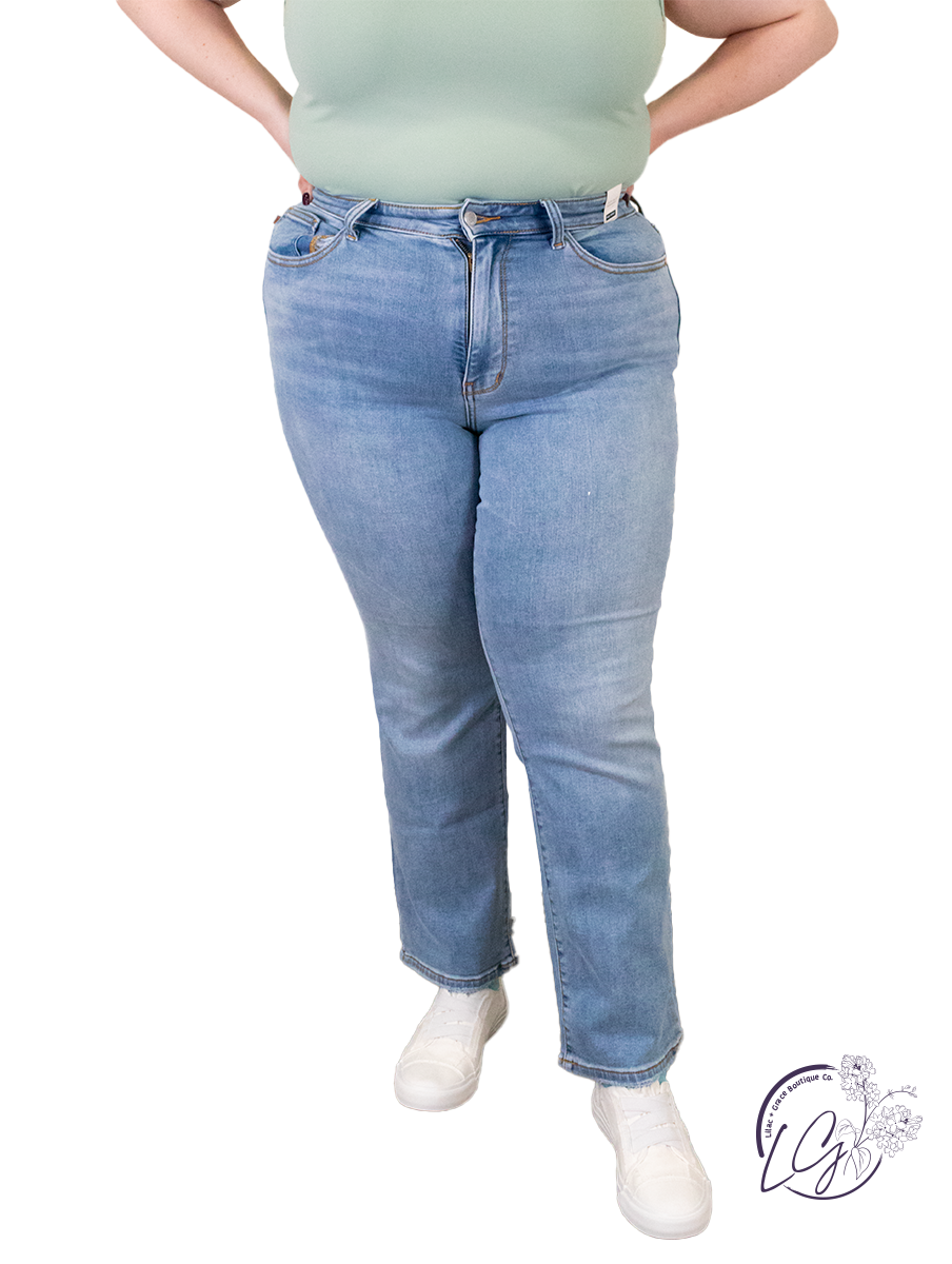 Curvy Colleen High Waist Straight Leg Jeans By Judy Blue