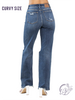 Curvy Jolene High Distressed Straight by Judy Blue