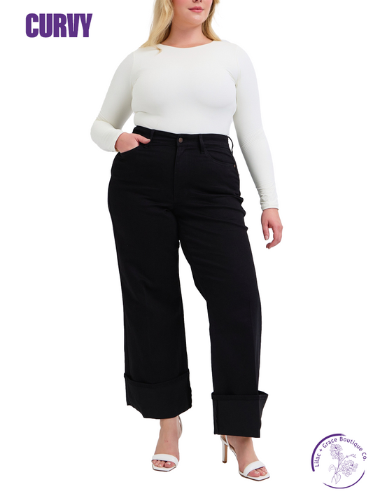 Curvy Evelynne High-Waisted Wide Leg Jean by Judy Blue