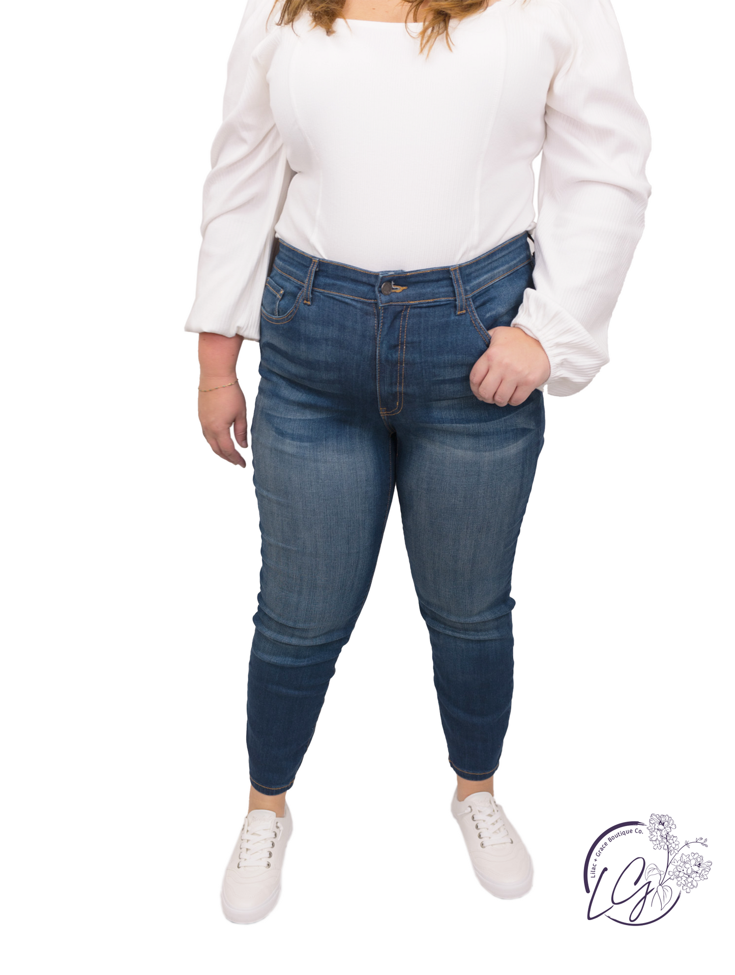 Curvy Tiffany Mid-Rise Relaxed Skinny by Judy Blue