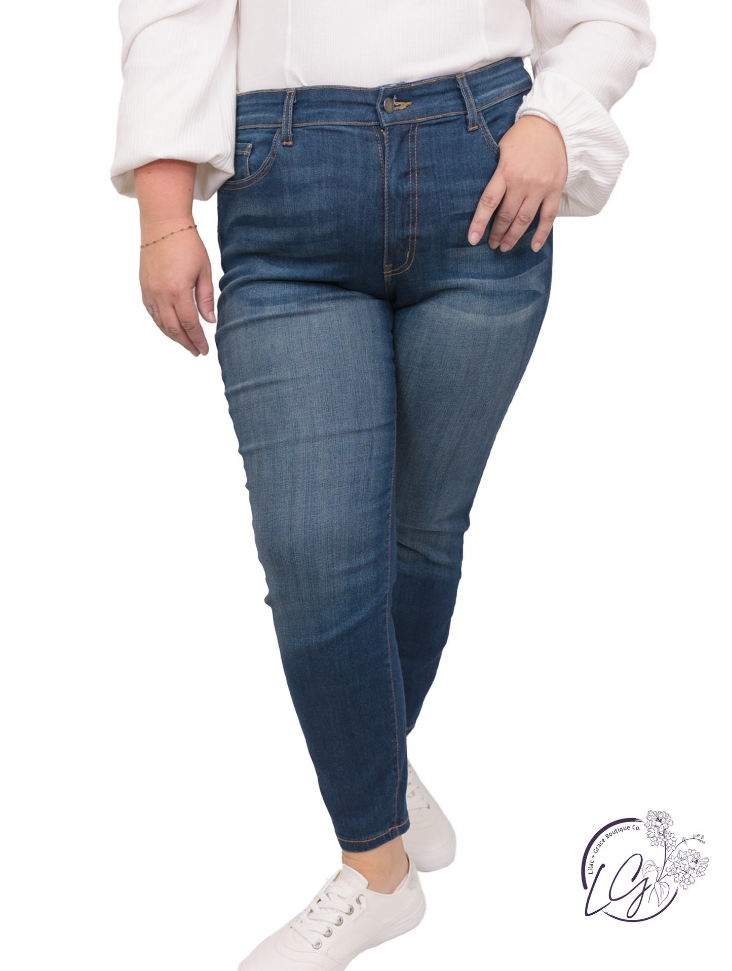 Curvy Tiffany Mid-Rise Relaxed Skinny by Judy Blue