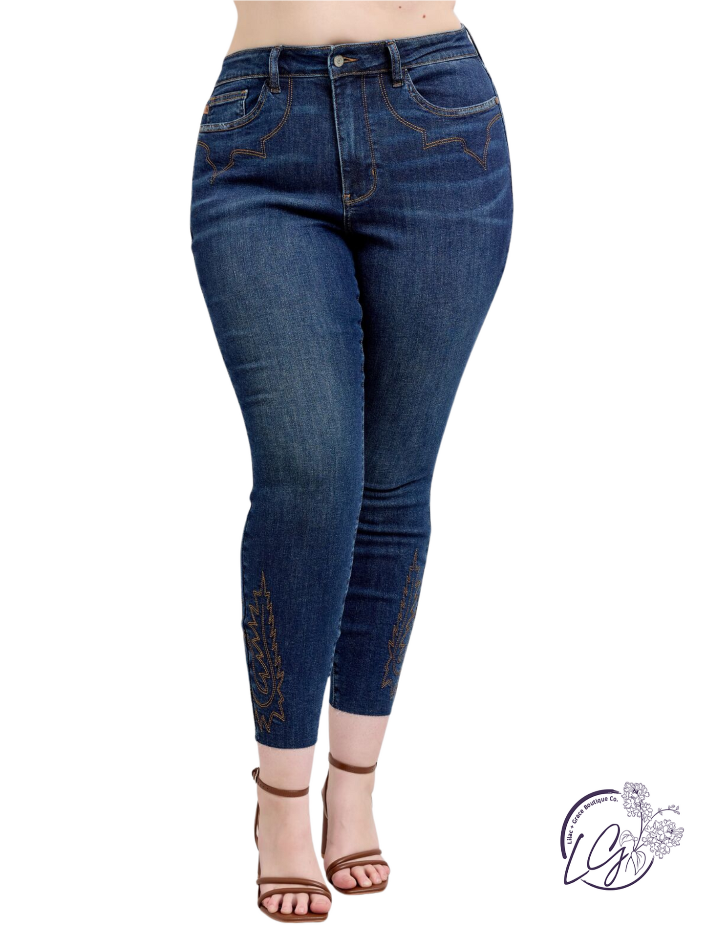 Curvy Michaela High Waist Skinny Distressed by Judy Blue