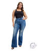 Curvy Delaney High-Rise Flare Distressed by Judy Blue