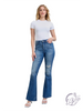 Delaney High-Rise Flare Distressed by Judy Blue