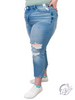 Curvy Dawson Mid-Rise Crop Straight Leg Jean By Judy Blue