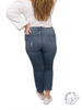 Curvy Lara Mid-Rise Crop Straight Leg Jean By Judy Blue