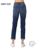 Curvy Margaret High-Waist Cool Denim Sustainable Cuff By Judy Blue