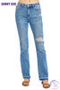 Curvy Daisey Mid Rise Distressed Bootcut by Judy Blue