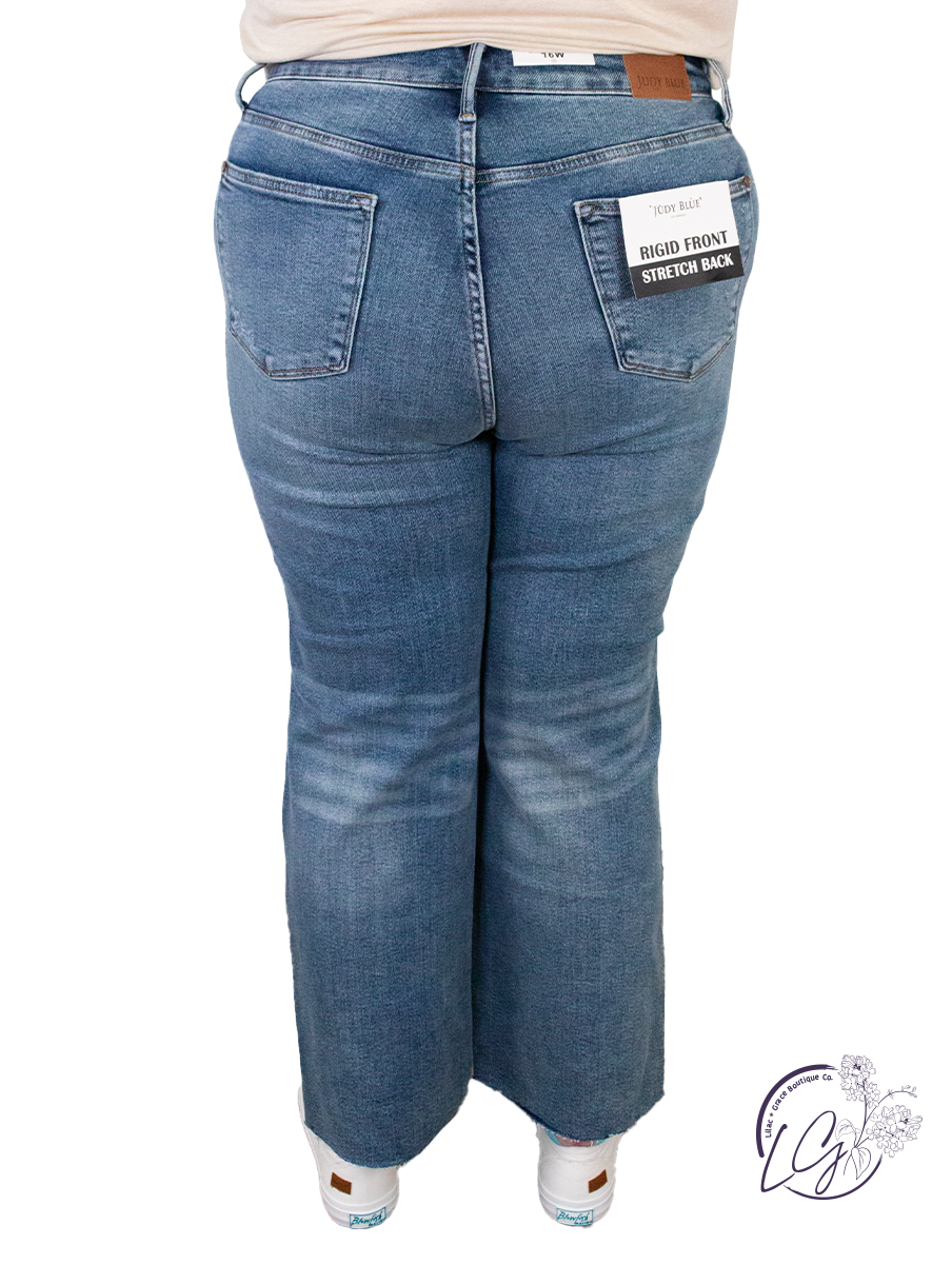 Curvy Dalia High Waist Distressed Straight By Judy Blue