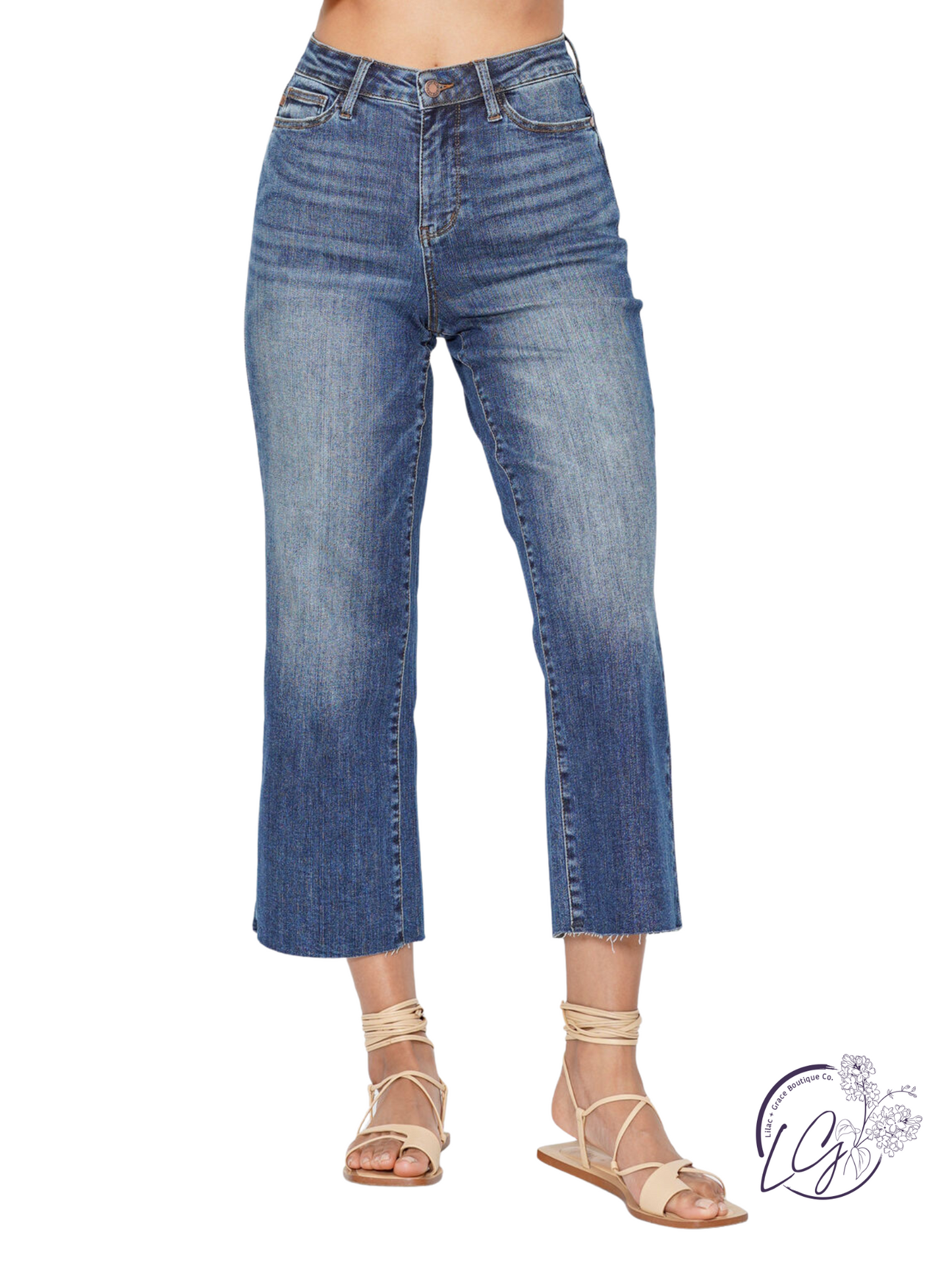 Aubriella High Rise Wide Leg Crop by Judy Blue