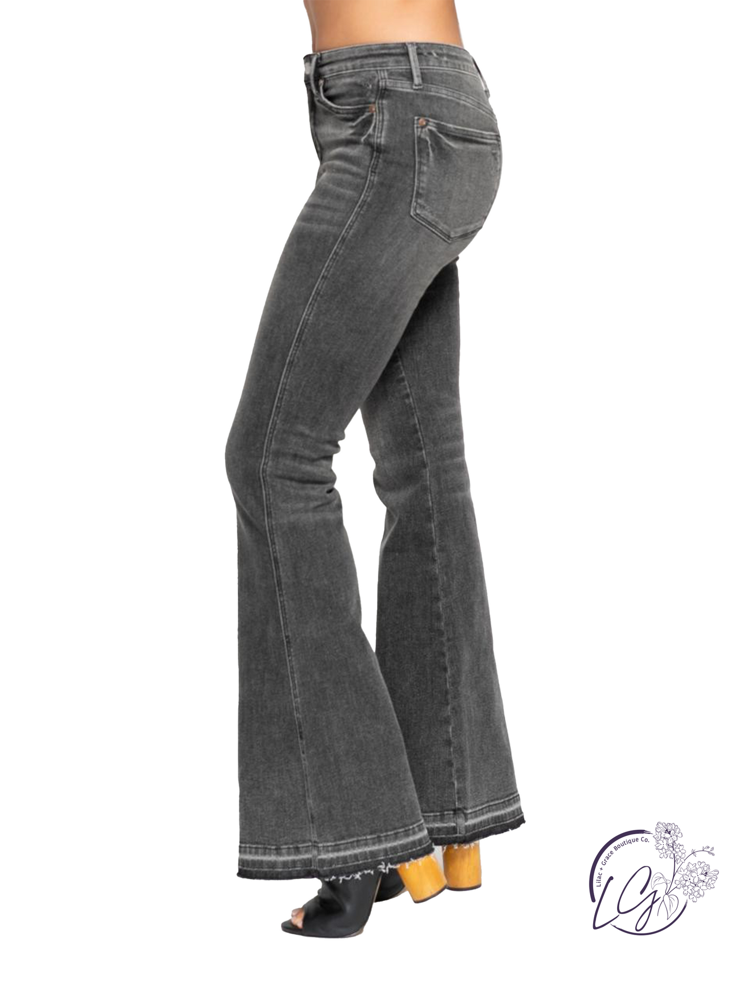 Isla Mid-Rise Tummy Control Release Hem by Judy Blue