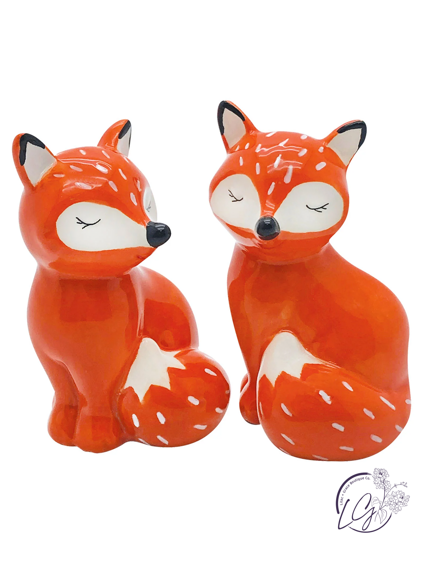Fox Salt & Pepper Set, Ceramic